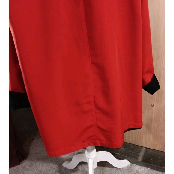 Centigrade Outerwear 1X Ladies Reversible Raincoat Black/Red Snap Front Mid Leng - Picture 8 of 8